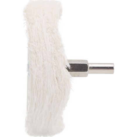 Disque de polissage en coton blanc plat avec poignée 75mm, outil de meulage pour surface miroir (1/5)