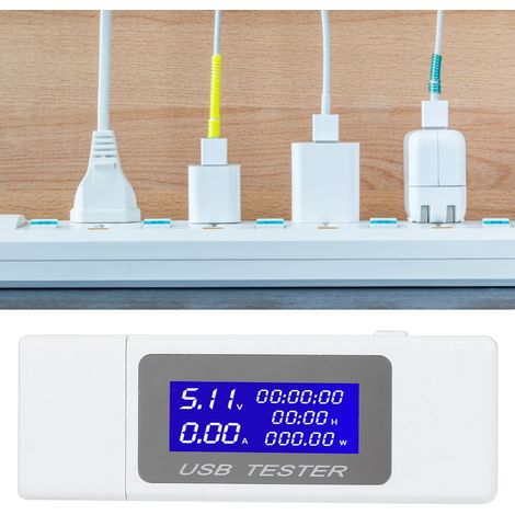 Testeur USB multifonctionnel : voltmètre numérique CC, mesure de capacité, de puissance, de courant et de tension. (1/5)