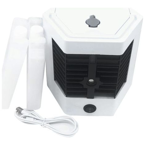 Mini refroidisseur d'air Portable climatiseur humidification personnelle ventilateur de refroidisseur d'air par évaporation pour chambre bureau bureau. (1/5)