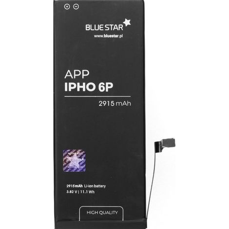 Bluestar Akku Ersatz kompatibel mit iPhone 6 Plus 2915 mAh Austausch Batterie Handy Accu APN 616-0765 PREMIUM
