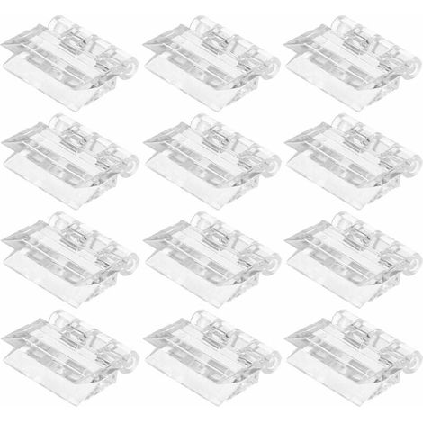 royaluxe- 12 Pièces Pliables Mini Charnière Plastique Acrylique Transparent en Charnière Adaptées pour Piano, Porte, Armoire,25 mm 33 mm (1/5)