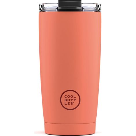 Gobelet Isotherme en Acier Inoxydable 550 ml - Tasse Thermique avec Couvercle Hermétique - Boissons froides 10h et chaudes 5h - Finition Anti-tâches - Pastel Coral (1/5)