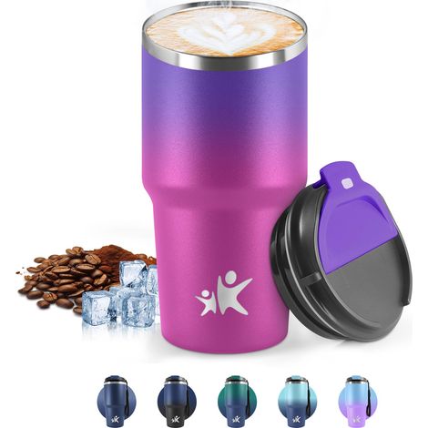 Mug Isotherme 600 ML, Réutilisable, Tasse Isotherme pour Café, Acier Inoxydable 304, Emporter, Anti-fuite, Double Paroi, Étanche Gobelet de Voyage pour Café Chaud et Froid, Lait et Thé (1/5)