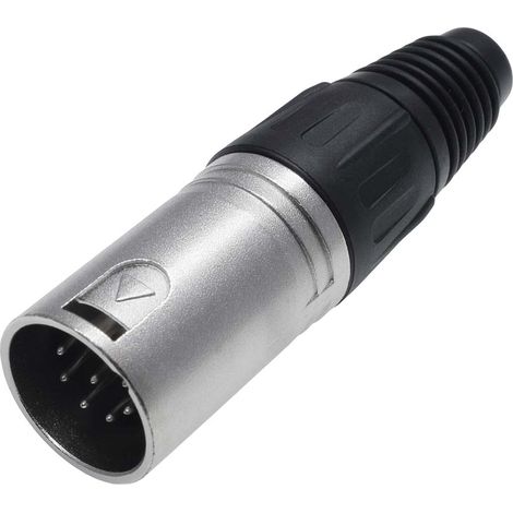 RS PRO-Connecteur XLR Mâle vers Femelle Droit 7 voies Montage sur câble, placage Nickel ( Prix pour 1 )