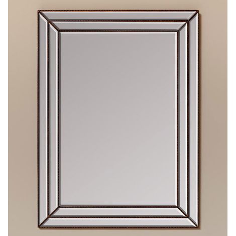 Miroir rectangulaire bords biseautés 74x100x3cm
