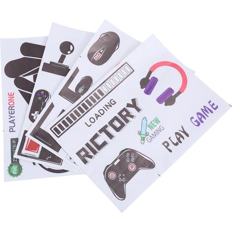 Selbstklebende Wandsticker für Spielekonsolen, DIY-Deko für Wohn- und Schlafzimmer, Wandaufkleber (1/5)