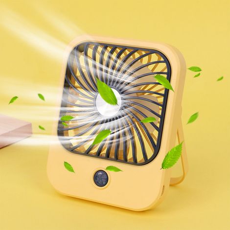 Ventilateur De Bureau Rechargeable Usb - 3 Vitesses - Angle Réglable 90° - Portable Et Pliable - 1 Pièce (1/5)