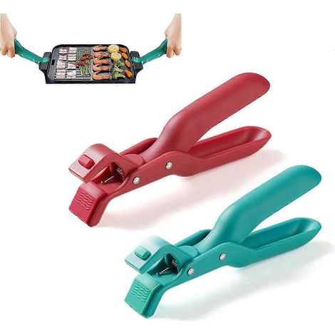 Lot de 2 supports de bols anti-brûlure - Pinces de cuisine antidérapantes, pinces à bols anti-brûlure, protège-mains, support, pinces, anti-brûlure, cuisine, fo (1/5)