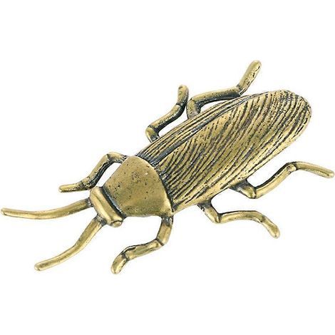 Décoration en laiton représentant un cafard - Figurine de cafard exquise - Ornement en forme d'insecte-5.5x3.3cm-Golden (1/4)