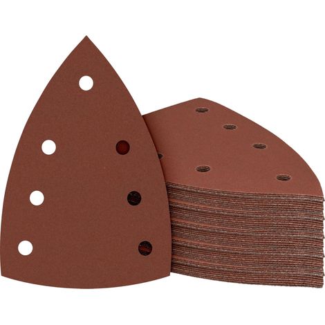 Lot de 50 feuilles de papier abrasif pour peinture sur bois, Ø 100 x 150 mm, grain 10 x 40, 10 x 80, 10 x 120, 10 x 180, 10 x 240, accessoires professionnels, ponceuse