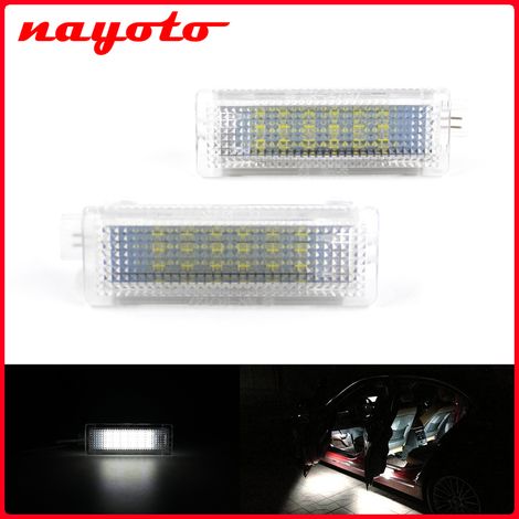 Lot de 2 lampes LED d'éclairage intérieur de courtoisie pour plancher, sous porte, coffre, compatibles avec BMW E60, E92, E93, E81, E87, E88, F10, F20, E60, X3 et X5. (1/5)