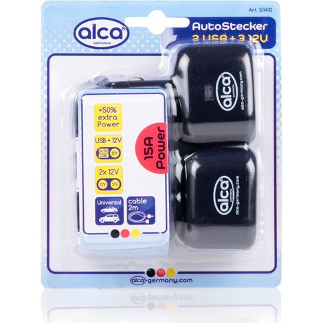 alca® 511410 Auto Stecker 2 USB und 3 12V Multistecker (1/4)