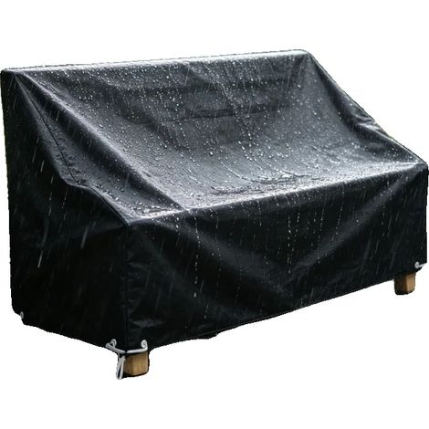 Funda para banco de exterior, protección resistente, fácil instalación, color negro. (1/5)