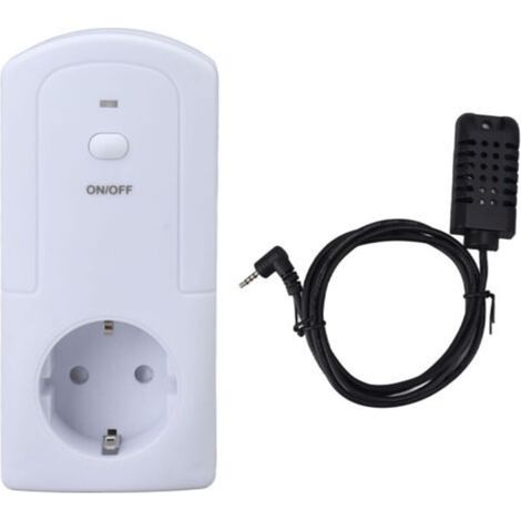 Commutateur Intelligent de Contrôle de Température et Humidité avec Prise Connectée WiFi pour une Gestion à Distance et Programmation Facile -
