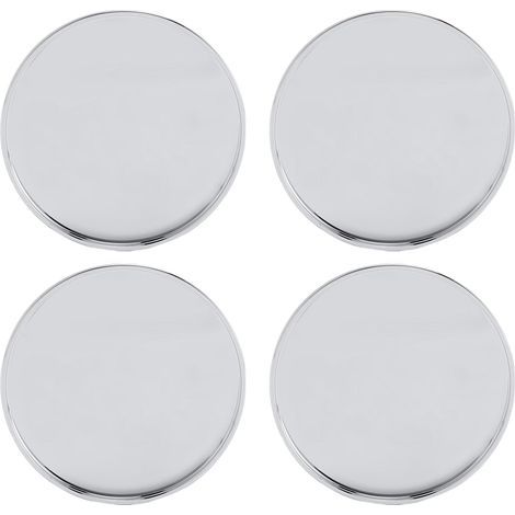 4 pièces capuchons de centre de roue excellente étanchéité exquis ABS Snap sur couvercle de capuchon de moyeu 69mm diamètre extérieur pour voiture d'origine galvanisé (1/5)