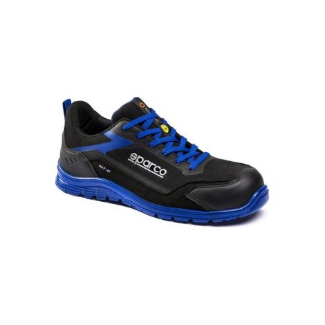 Sparco scarpe Nitro Advanced Sami ESD S3S SR FO SC antinfortunistiche N. 43 antigraffio idrorepellente puntale in vetroresina resistente a 200J nero/blu  Blu/nero 43 (1/4)