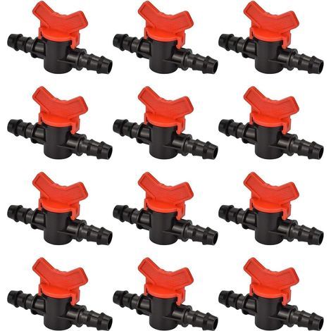 CCYKXA Plastic Control Valve, Garden Hose Connector, Drip Irrigation Barb Switch Valve for 16mm Water Pipe