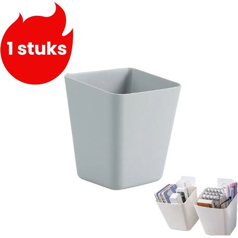 Panier suspension bureau gris pot crayons rangement mural boîte stockage fournitures accessoires (1/5)