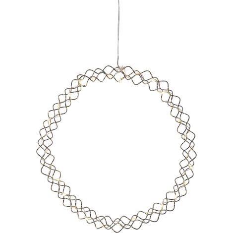LED-Kranz "Hoop", Chrom, 30cm Ø, 30 warmweiße LED (1/3)