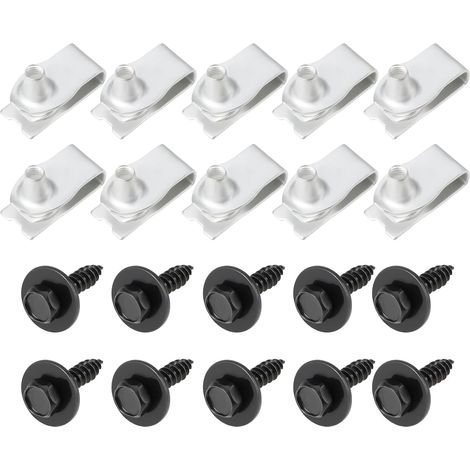 20pcs M4.2 Vis Autotaraudeuse Tête Hexagonale et Écrou Clip u Set 11570498 11515638 (1/5)