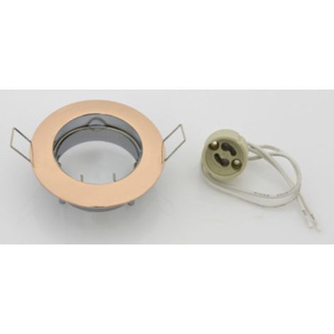 FARETTO INCASSO FISSO P/LED GU10 ORO Q.TA 10