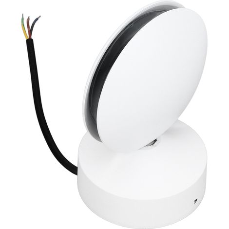 360° LED-Außenwandleuchte für Terrasse, Balkon, Flur, Eingangsbereich, Wohnzimmer, Schlafzimmer, dekoratives Liniendesign, Wechselspannung 85–265 V, rundes Modell, 10 W, weißes Licht (1/5)