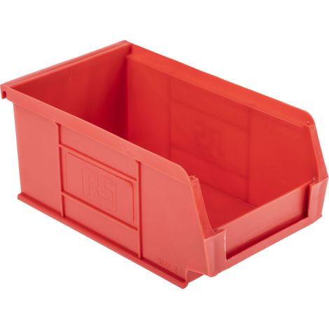 Bac de rangement RS PRO Rouge en PP, 76mm x 101mm x 167mm ( Prix pour Paquet de 10 )