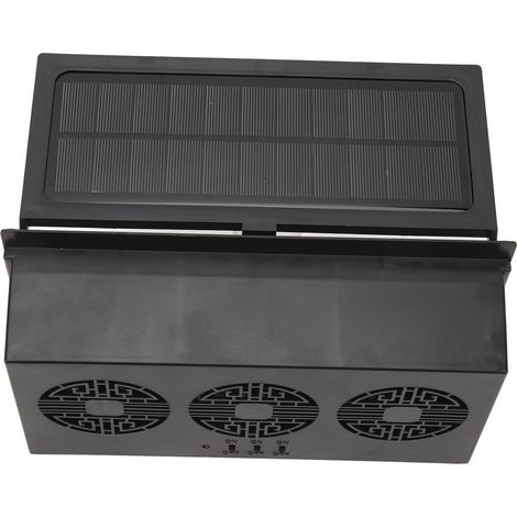Ventilateur d'extraction solaire pour voiture, refroidissement rapide, élimination des odeurs, portable, économie d'énergie, noir, pour radiateur. (1/5)