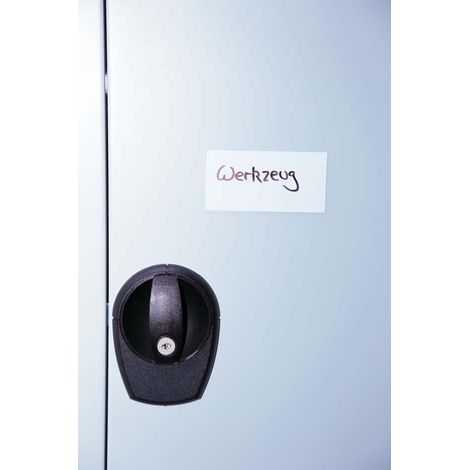 Magnetetikett L100xB20 mm weiß beschichtet VE 100 Stück (1/4)