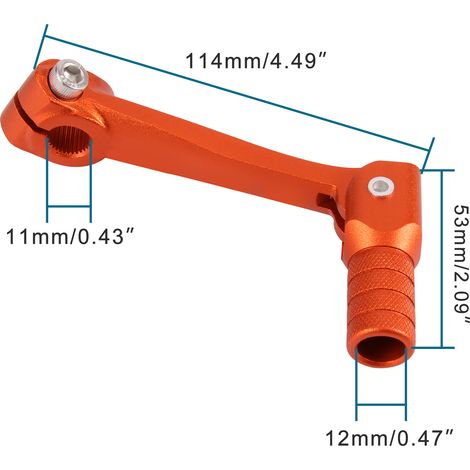 Modifizierter Motorrad-Schalthebel, klappbarer Schalthebel aus Aluminiumlegierung, ZhengLin T4 TGR, Bosuer MX6, orange. (1/4)