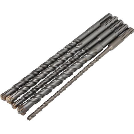 Jeu de 5 Mèches à Béton pour Perceuse à Percussion, Diamètre 6-14mm, Longueur 210mm, pour Travaux de Maçonnerie (1/5)