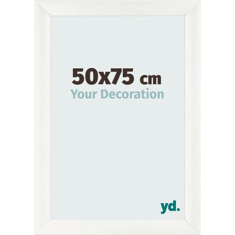 yd. - Cadre photo 50x75 - Blanc Patine - MDF - Pisa (1/5)