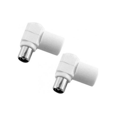 SET 2 SPINE TV COASSIALI 90° IEC 9.5MM 75OHM