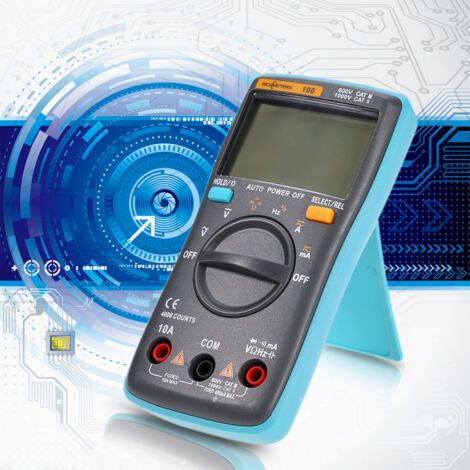 BUNTHAUS RICHMETERS RM100 True RMS Multimètre numérique LCD multifonctionnel DMM DC Tension AC Résistance de courant Diode Continuité Capacité Fréquence Testeur de service Mesure (1/5)