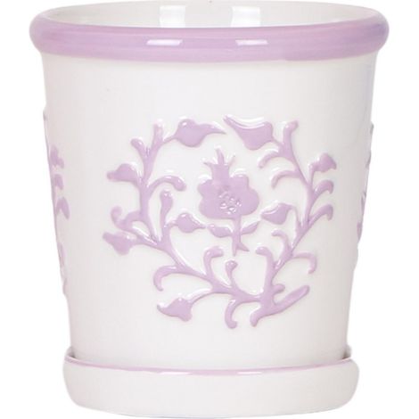 Cache-pot décoratif Malaga en céramique rose pour plantes d'intérieur Ø 9 cm - PANGIVO