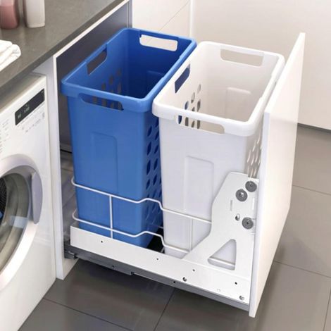 Tolva Extraíble para Ropa Sucia 70 L – 2 Cestos de 35 L – Módulo 45 cm (1/2)
