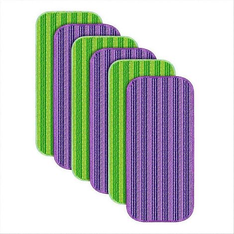 Serpillières Lavables Réutilisables Compatibles avec Wet Jet - Lot de 6, Chiffons de Nettoyage pour Sols, Remplacement pour Vadrouille Humide, Pack de 6 (1/5)