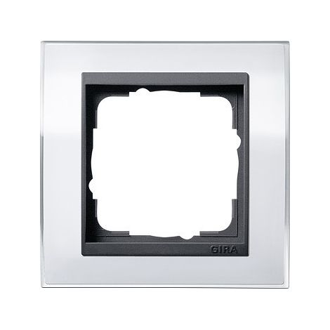 GIRA 0211728 CADRE DE FINITION 1 POSTE POUR ANTHRACITE EVENT CLAIR BLANC