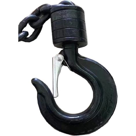 Gancho giratorio de5 toneladas for elevación de polipastos de cadena eléctricos, grúas de palanca manual, gancho de carga para elevación(2T 8MM 1pc down) (1/2)