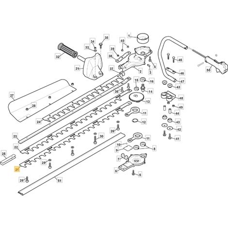 STIGA Untermesser ORIGINAL für Heckenschere HTM 75 - PRO 75SL 6990182 (1/2)