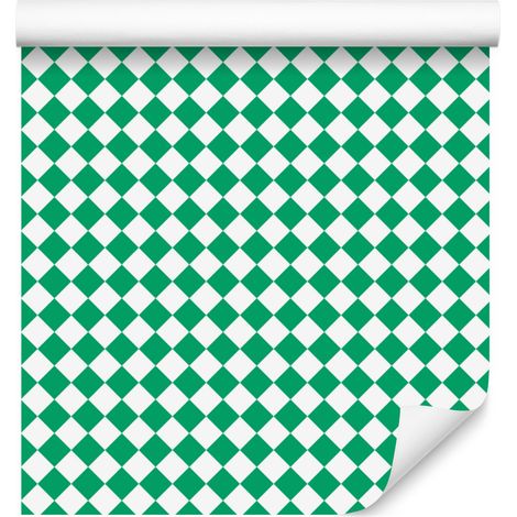 Papier peint géométrique à losanges bleu sarcelle et menthe pour le salon et la chambre 50x1000 cm (1/5)