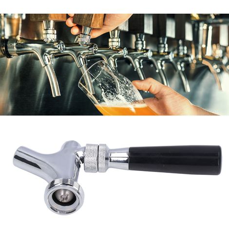 Robinet à Bière en Acier Inoxydable 304 pour Fût, Accessoire de Remplacement pour Bar et Restaurant, Finition Argentée