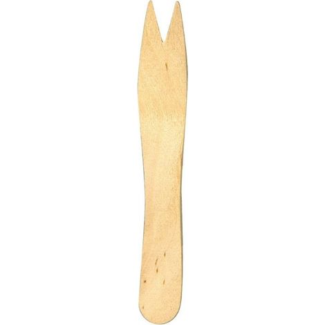 Fourchettes en Bois Jetables 95 mm Lot de 1000 - Plastico (1/5)