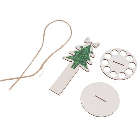 Porte-billets Noël en Bois Original Gâteau d'Argent Décorations DIY Petite Déco Sapin de Noël (1/5)