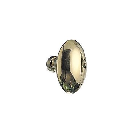 Bouton double rustique laiton 1 portée forme ovale laiton poli