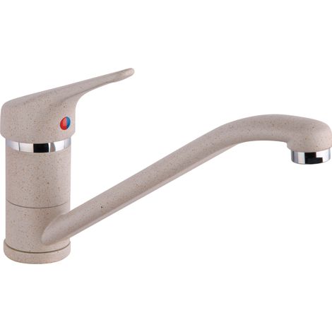 Schläfer 5106521 - Rubinetto per Cucina Granito Avena Triest, Miscelatore Monocomando per Lavello con Beccuccio Girevole a 360°, Connettori G 3/8 Pollici, Rubinetti per lavelli da Cucina, Ottone