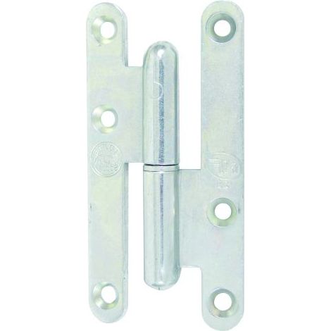 BISAGRA RECTA MADERA 140X70MM ZINC TERMINALES REDONDOS - JARDINIER MASSARD - J530740