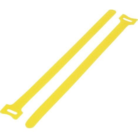TRU COMPONENTS TC-MGT-180YW203 Collier de serrage auto-agrippant pour grouper partie velours et partie agrippante (L x l) 180 mm x 12 mm jaune 1 pc(s) S025851 (1/2)