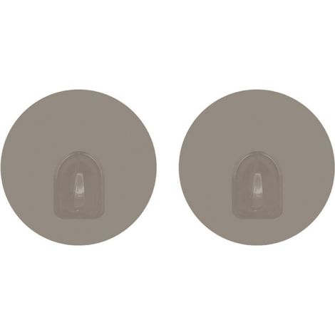 Lot de 2 crochets rond muraux repositionnables Beige MSV