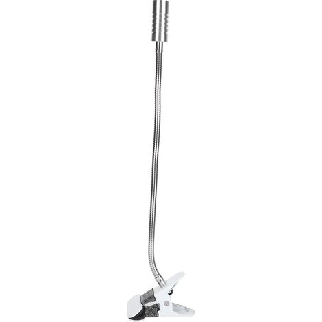 Silberne, flexible LED-Schreibtischlampe mit USB-Anschluss, Klemmleuchte zum Lesen zu Hause, warmes Licht (1/5)